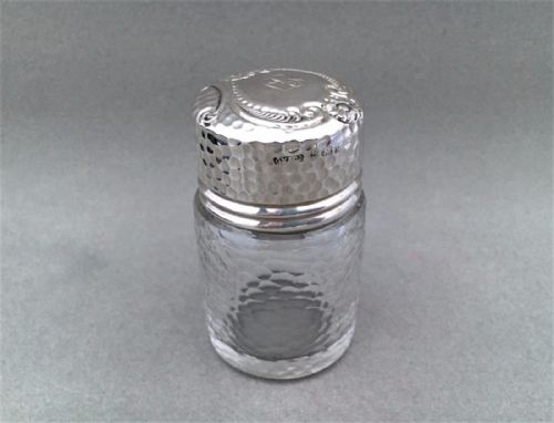 fig 1. A charming Edwardian cased silver mounted salts bottle.