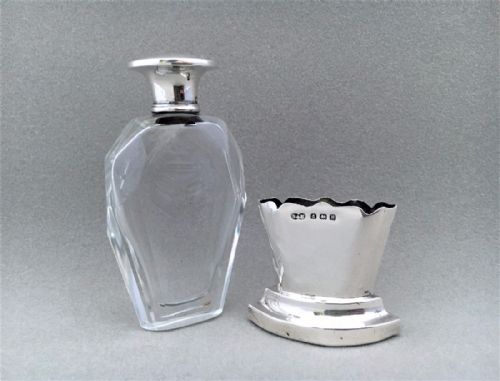 fig 1. A charming silver mounted cut glass scent bottle.