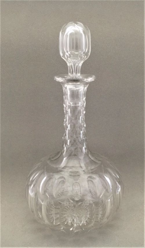 A Fabulous Mid Victorian Thumbnail Cut Decanter