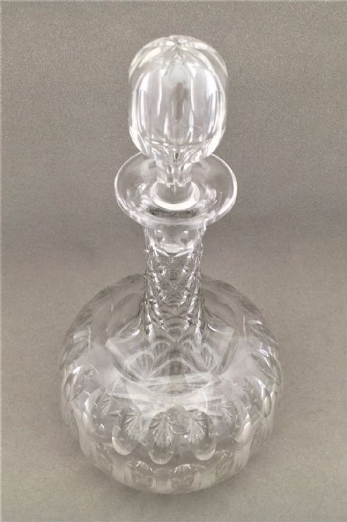fig 1. A fabulous mid Victorian thumbnail cut decanter