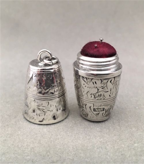 An Unusual Cased Victorian Silver Pin Cushion.