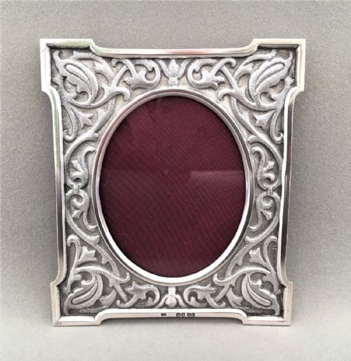 An Unusual Victorian Silver Photo Frame.