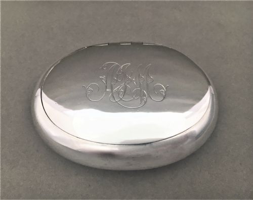 fig 1. A handsome and stylish Edwardian silver tobacco box.