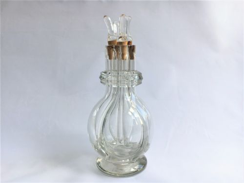 A Small Glass Four Part Liqueur 'Butler's' Decanter.