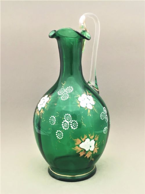 A Charming Victorian Enameled Water Jug.