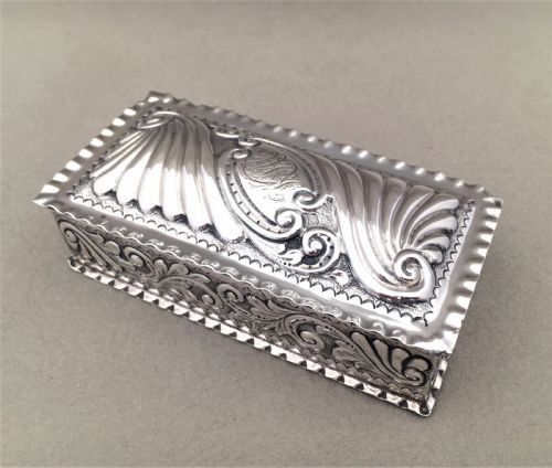 A Victorian Repoussé Silver Trinket Box.