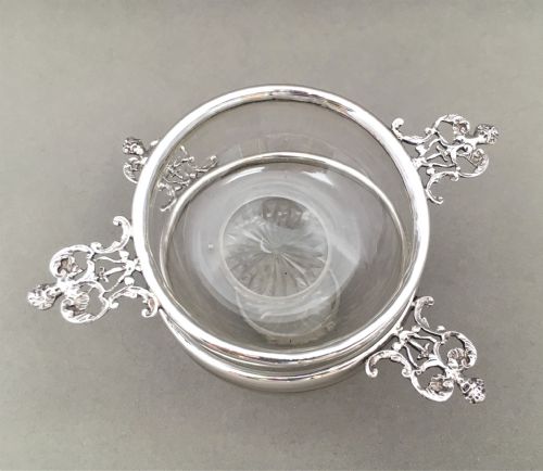 fig 1. A pair of silver mounted Victorian trinket dishes.