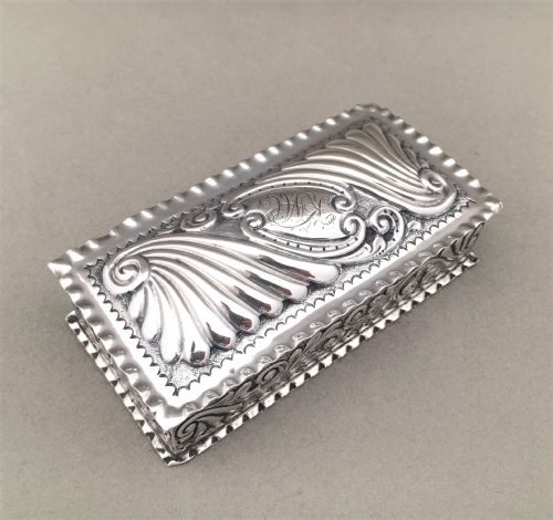 fig 1. A Victorian repoussé silver trinket box.