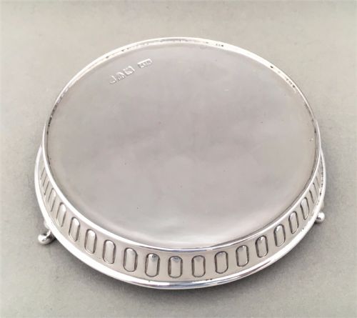 A Victorian Chester Silver Teapot Stand or Coaster.