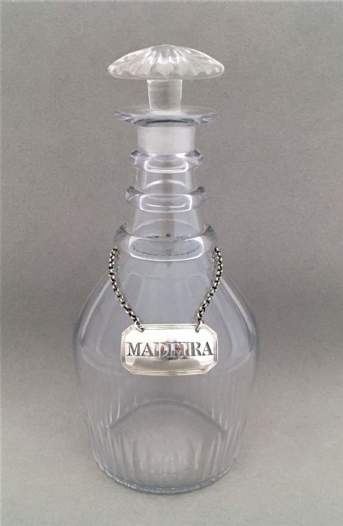 A Georgian Silver Madeira Label and Spirit Decanter.