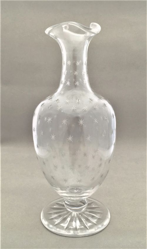 A Fabulous Victorian Star Etched Carafe.
