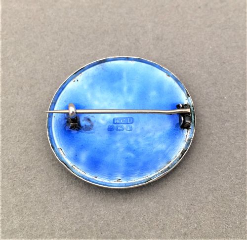 fig 1. A wonderful silver and guilloche enamel brooch.