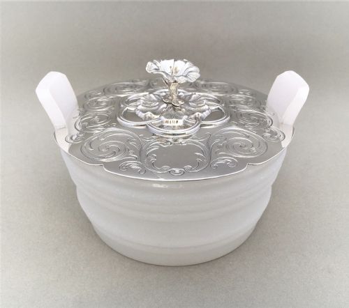 A Wonderful Early Victorian Silver Lidded Butter Dish
