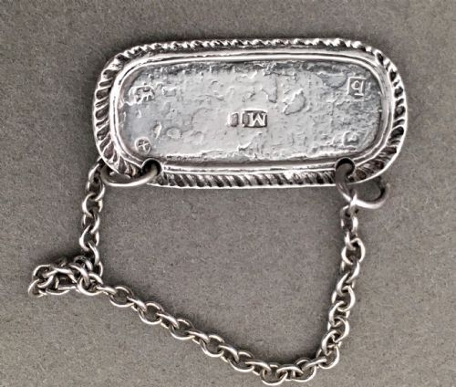 fig 1. A rare George III Silver 'Harvey Sauce' condiment Label