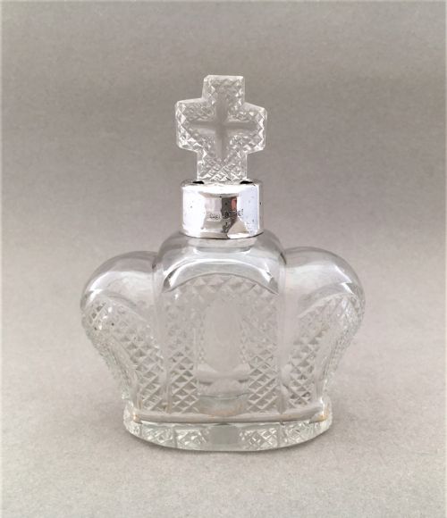 A Coronation Silver Mounted Cologne Bottle.