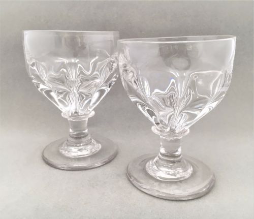 A Splendid Pair of Heavy Wrythen Early Victorian Goblets