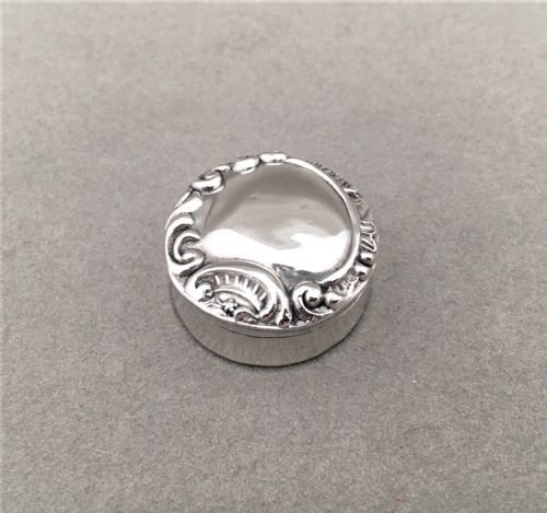 A Delightful Victorian Silver Miniature Pillbox