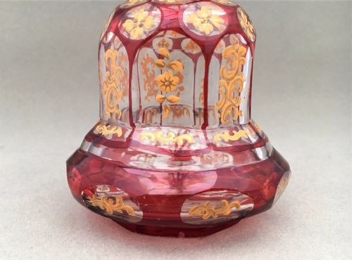 fig 1. An exquisite French gilded ruby scent bottle