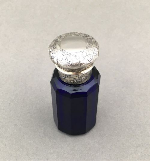 fig 1. An unusual Victorian silver mounted Scent bottle