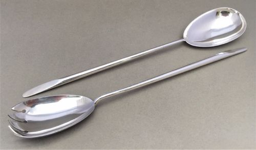 fig 1. A Stylish pair of Victorian silver salad servers