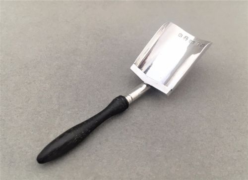 fig 1. A gorgeous Georgian silver caddy spoon