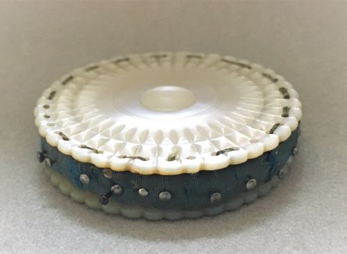 fig 1. A charming Victorian mother of pearl pin cushion
