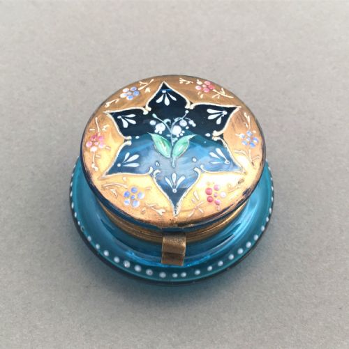 An Exquisite French Gilded and Enamelled Trinket Pot