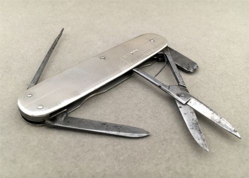 fig 1. A rare George V silver swiss army knife