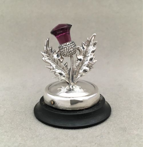 A Charming Silver Thistle Menu/card Holder