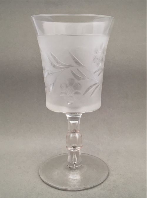 A Charming Victorian Cut and Frosted Goblet