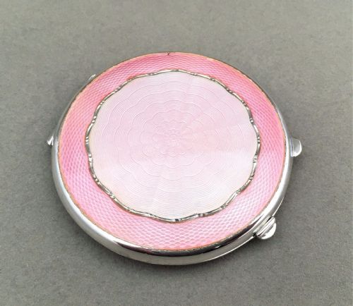 fig 1. A Stunning silver & guilloche enamel compact
