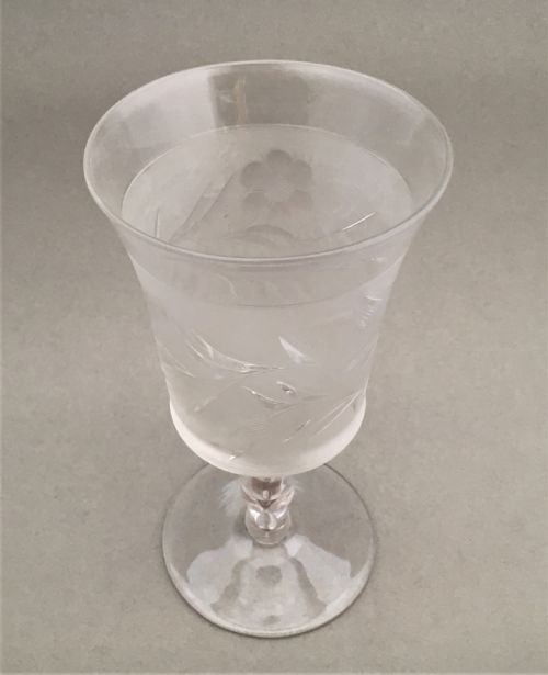 fig 1. A charming Victorian cut and frosted goblet