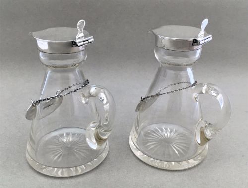 fig 2. A pair of silver mounted Brandy & Whisky Noggins