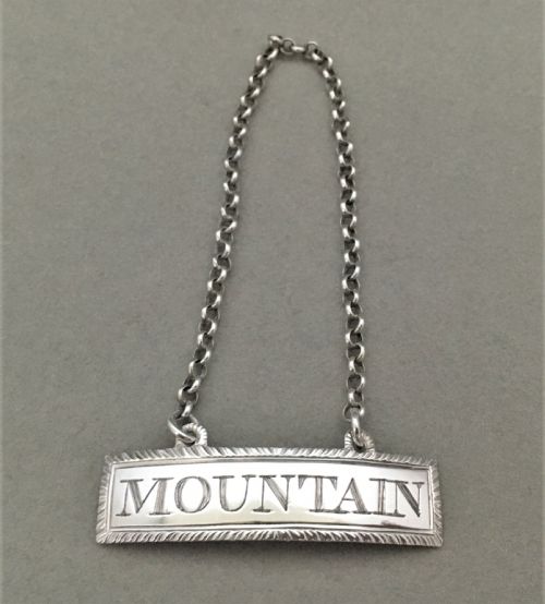 A Rare 18th Century Silver Mountain Label - Female Silversmith