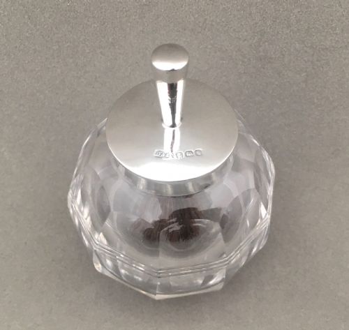 fig 1. A stylish silver mounted glue pot