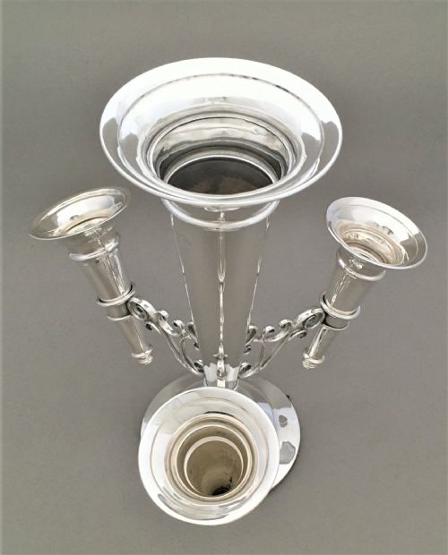 fig 1. A fabulous silver epergne trumpet vase centrepiece