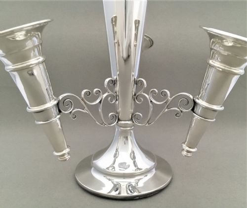 fig 2. A fabulous silver epergne trumpet vase centrepiece