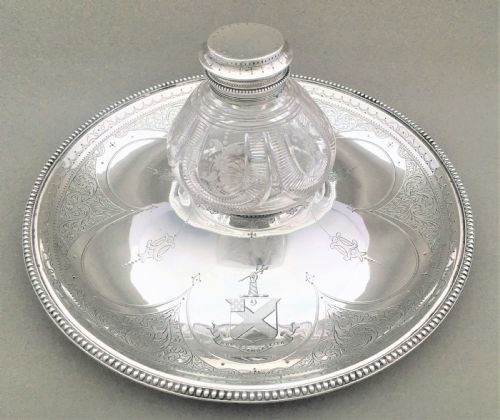 A Stunning Silver Inkstand by the Great Barnard & Sons