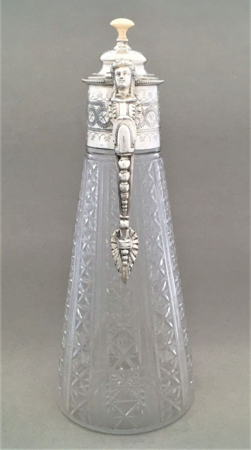 fig 1. An attractive Victorian silver plate claret jug