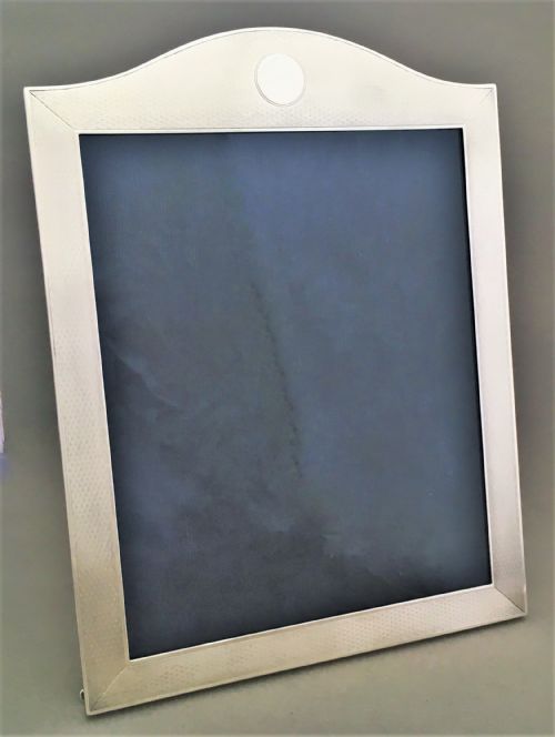 fig 1. An excellent large silver engine turned photo frame