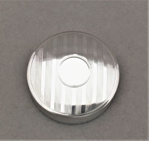 fig 1. A charming engine turned silver pillbox