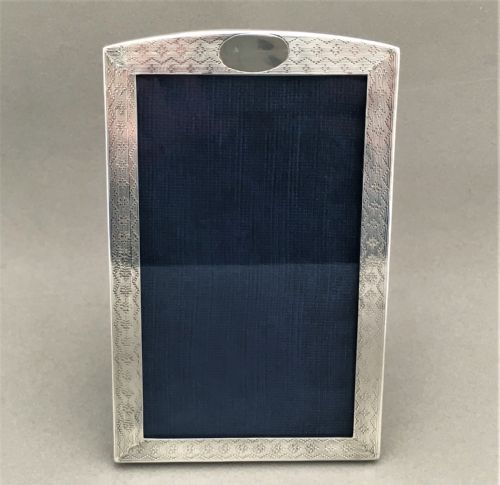A Lovely Silver Engine Turned Photo Frame