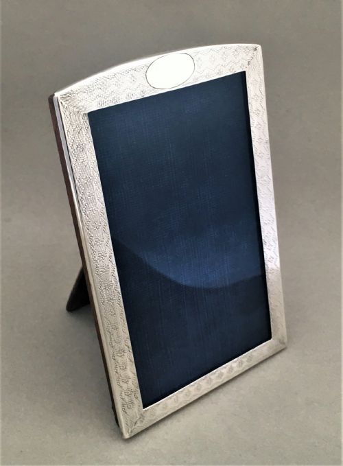 fig 1. A lovely silver engine turned photo frame