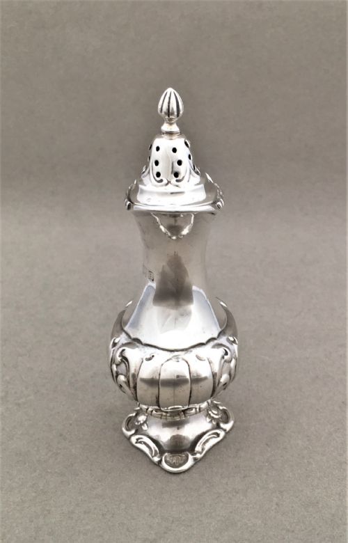 fig 1. An attractive Victorian silver pepper pot