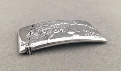 fig 1. A fabulous Edwardian naturalistic silver card case