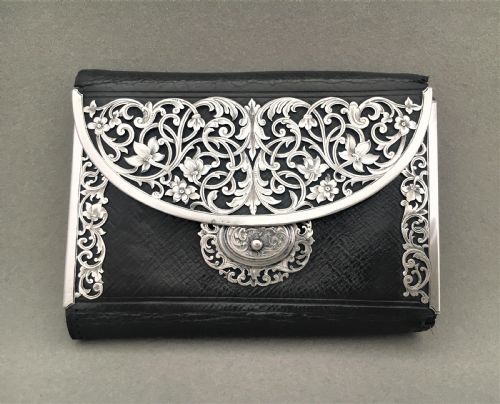 fig 1. An exquisite silver mounted leather purse