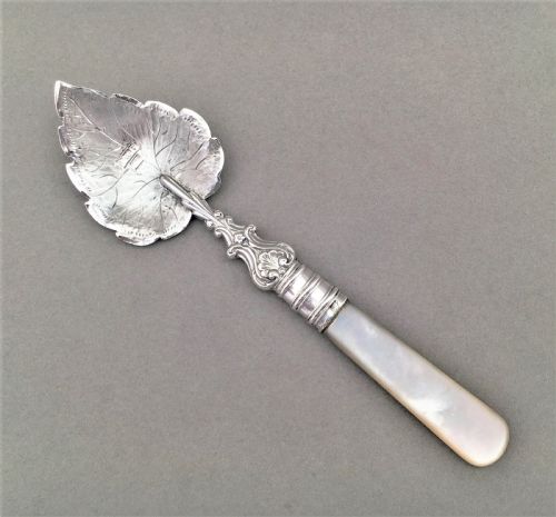 An Edwardian Silver Naturalistic Preserve Spoon