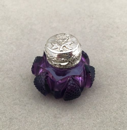 A Fabulous Silver Mounted Amethyst Vinaigrette