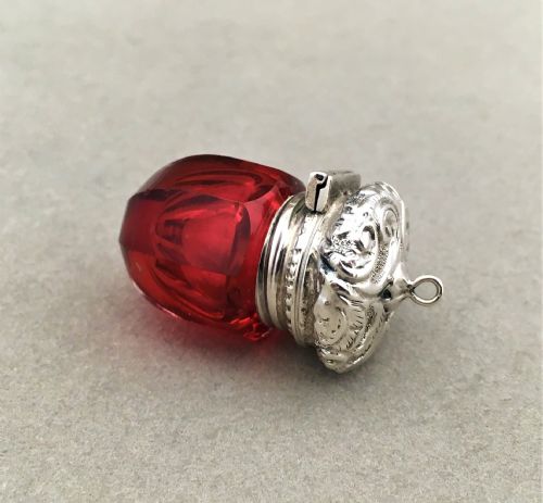 A Rare Silver Mounted Acorn Shaped Vinaigrette