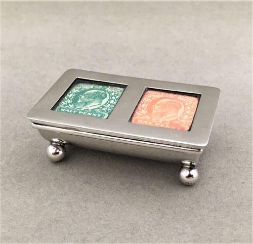 An Excellent Silver Double Stamp Box